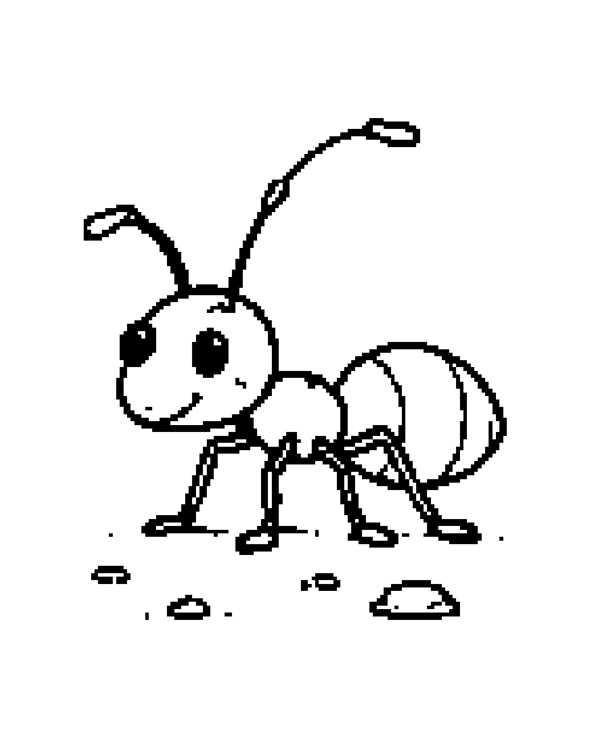 Ant printable coloring picture