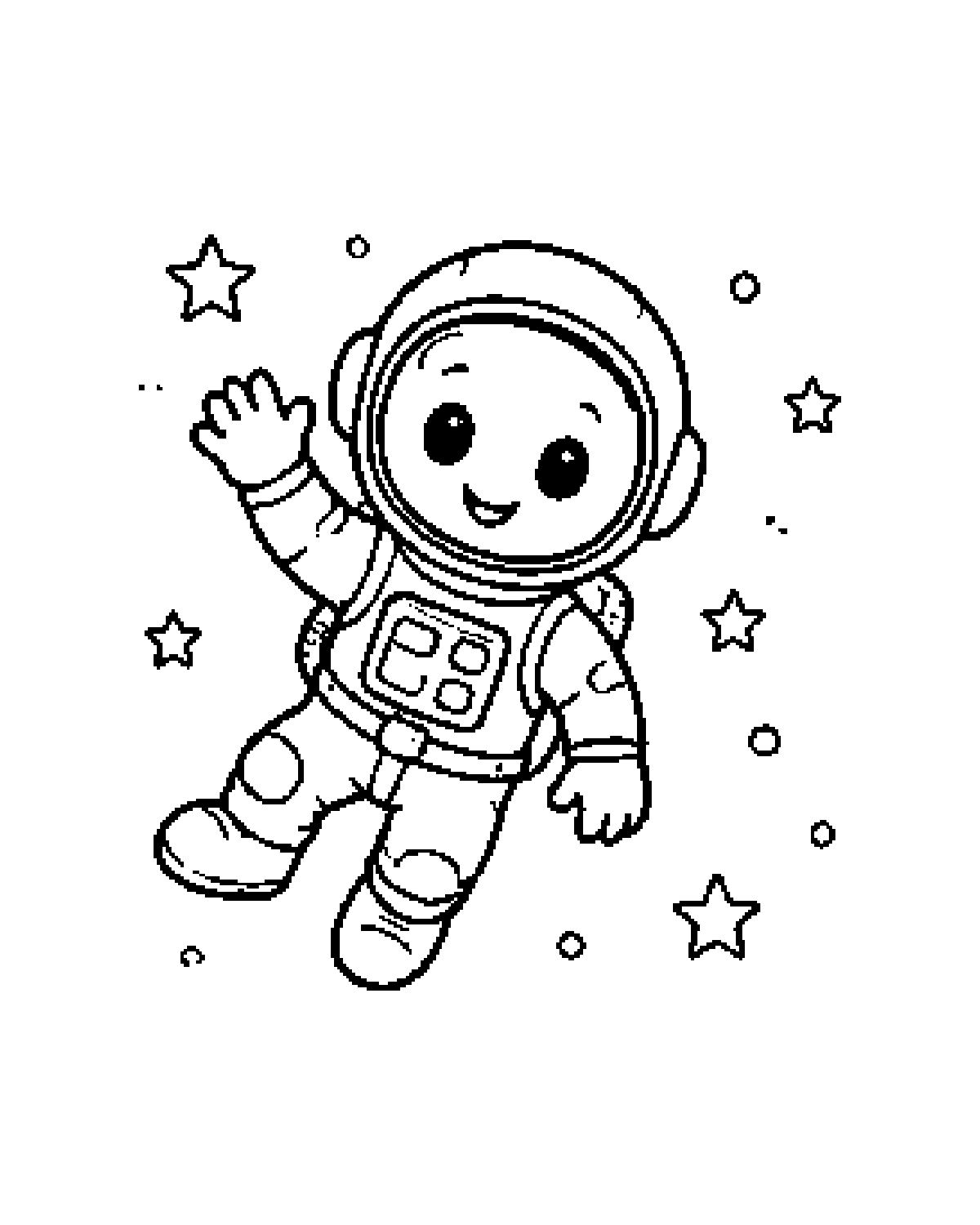 Space coloring pictures