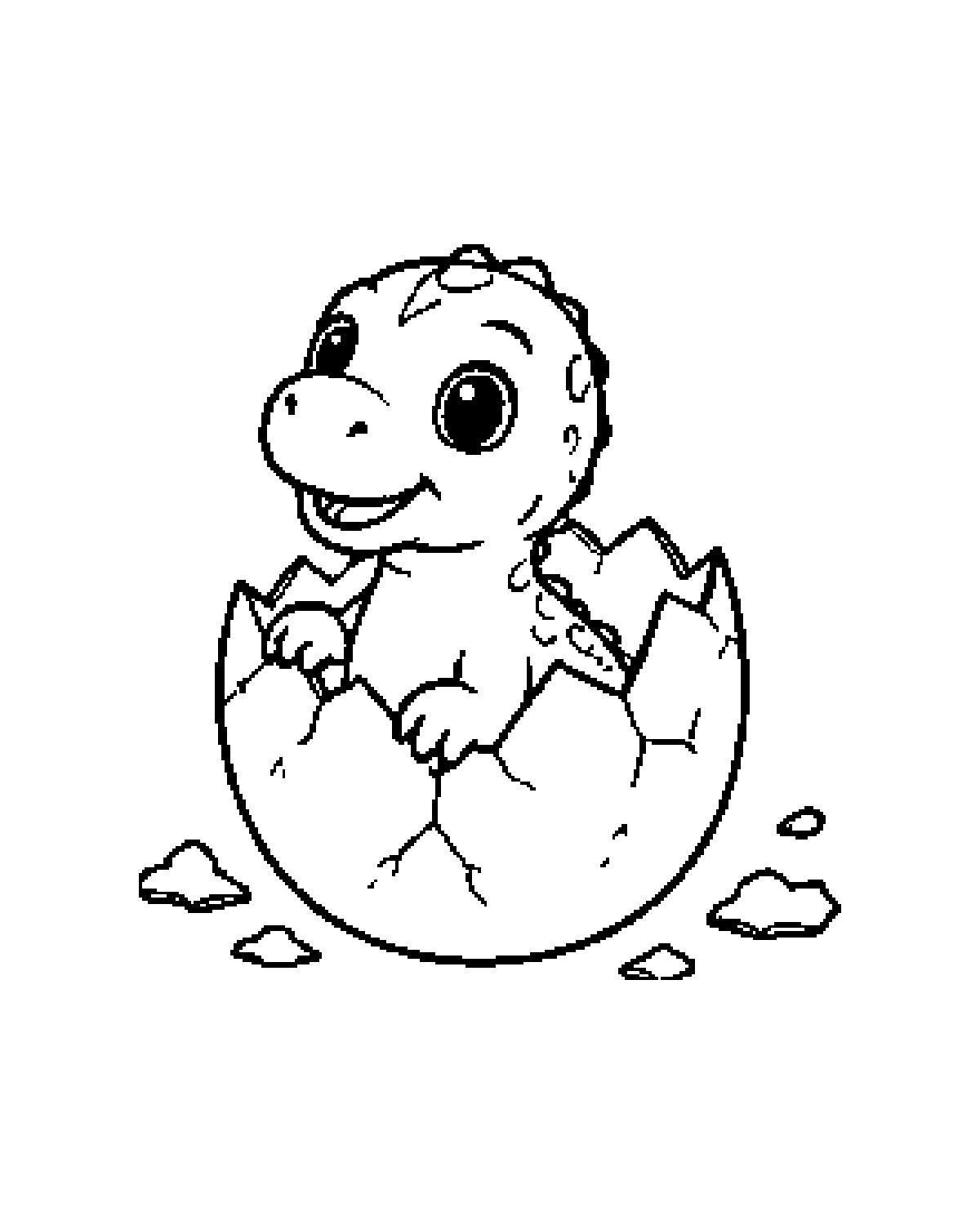 Baby Dinosaur printable coloring picture