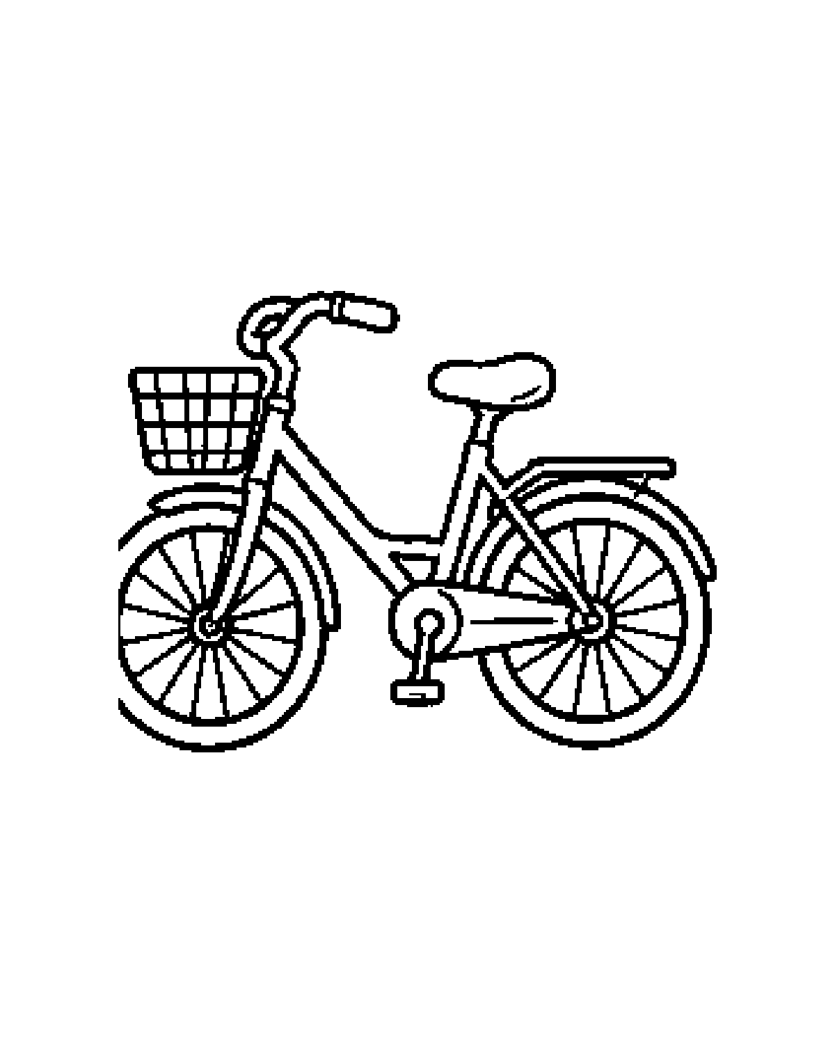 Bicycle printable coloring picture
