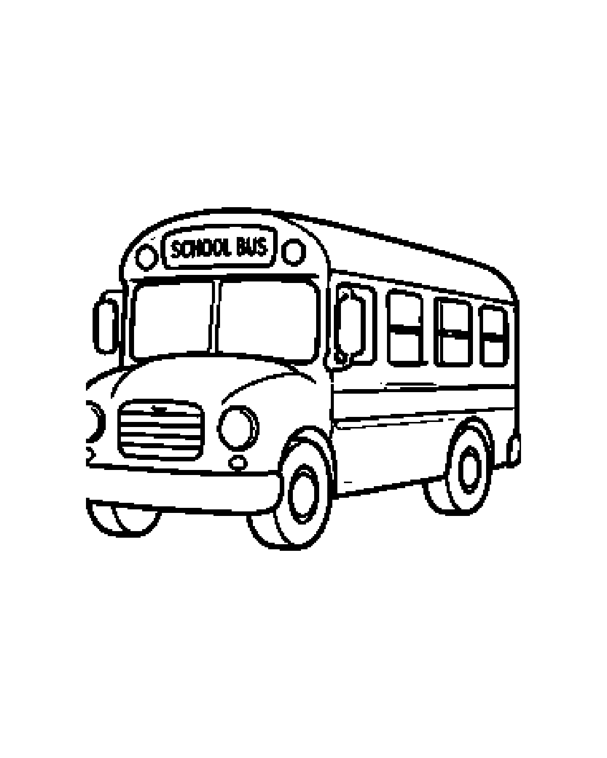 Bus printable coloring picture