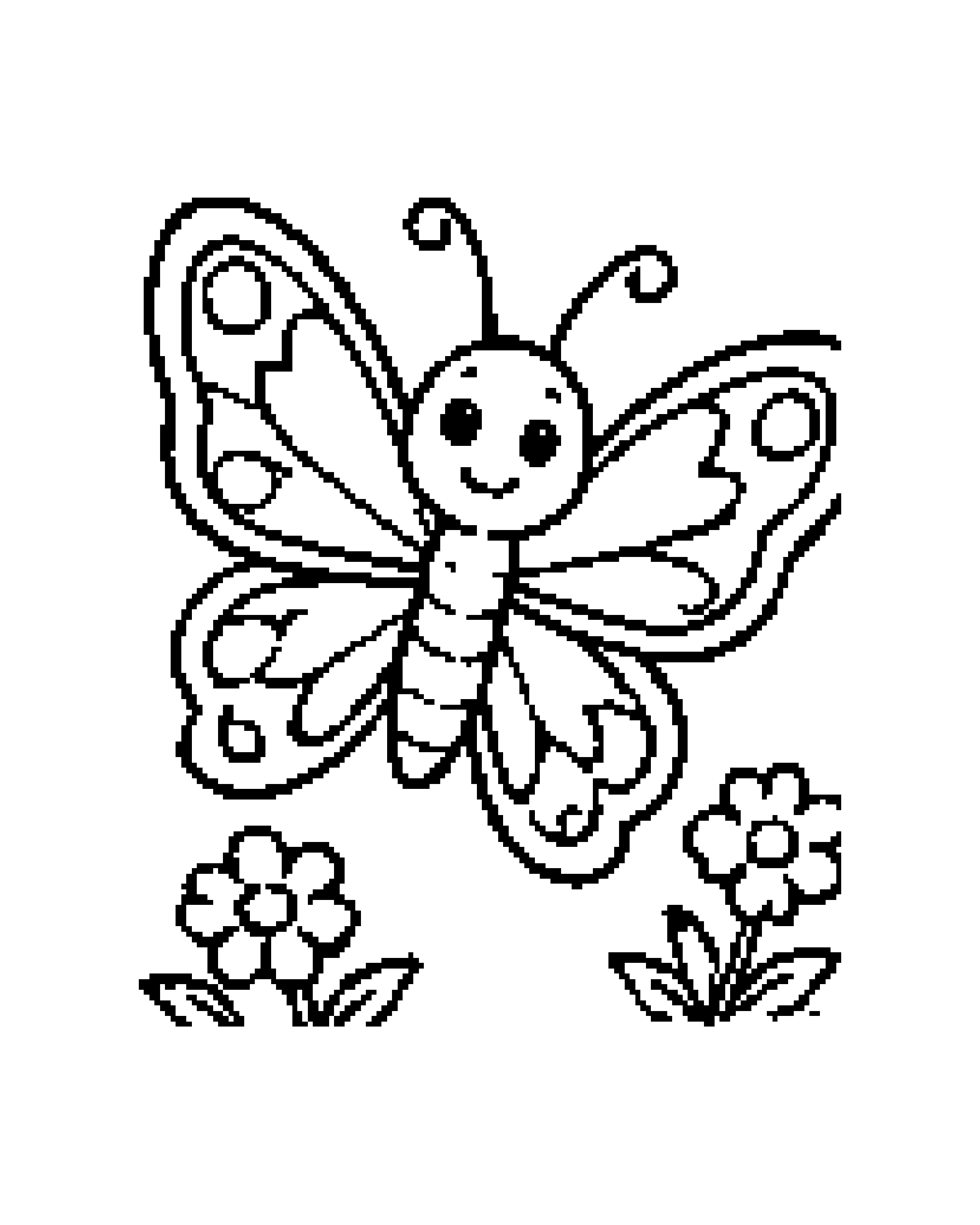 Butterfly printable coloring picture
