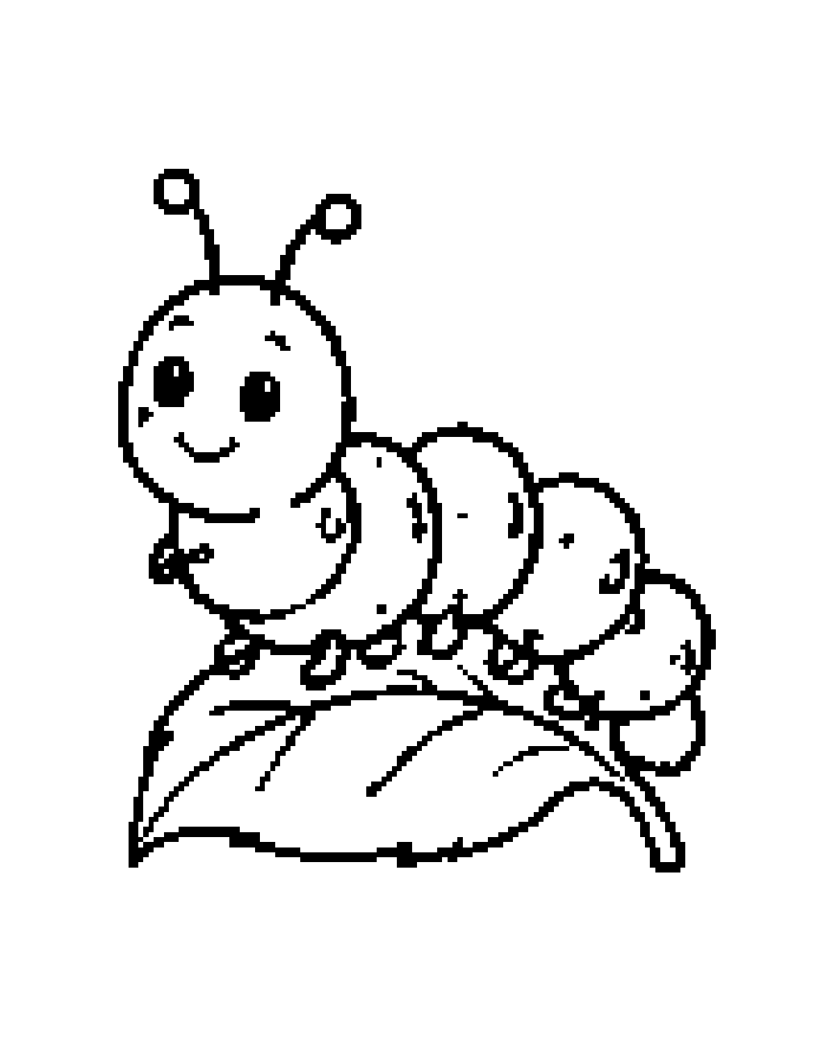 Caterpillar printable coloring picture
