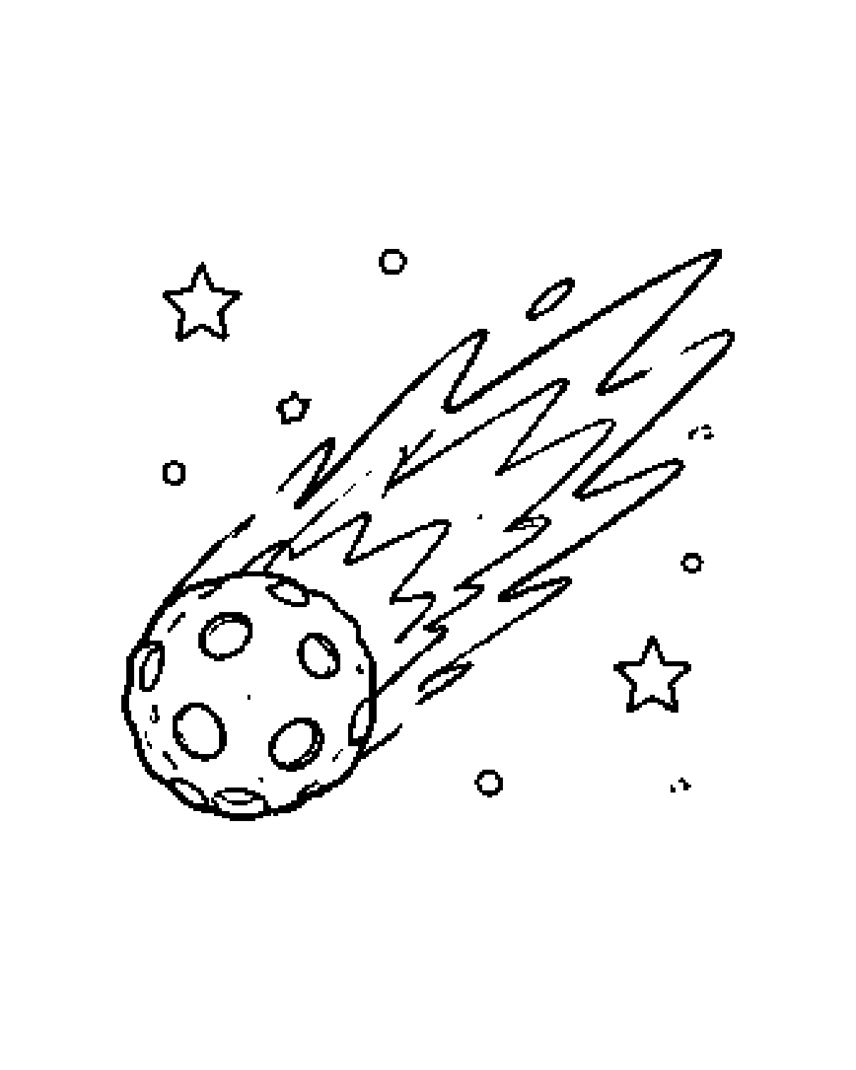 Comet printable coloring picture