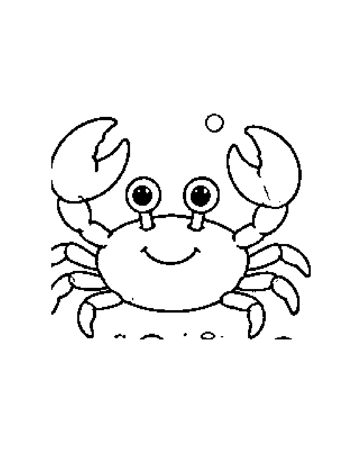 Crab printable coloring picture