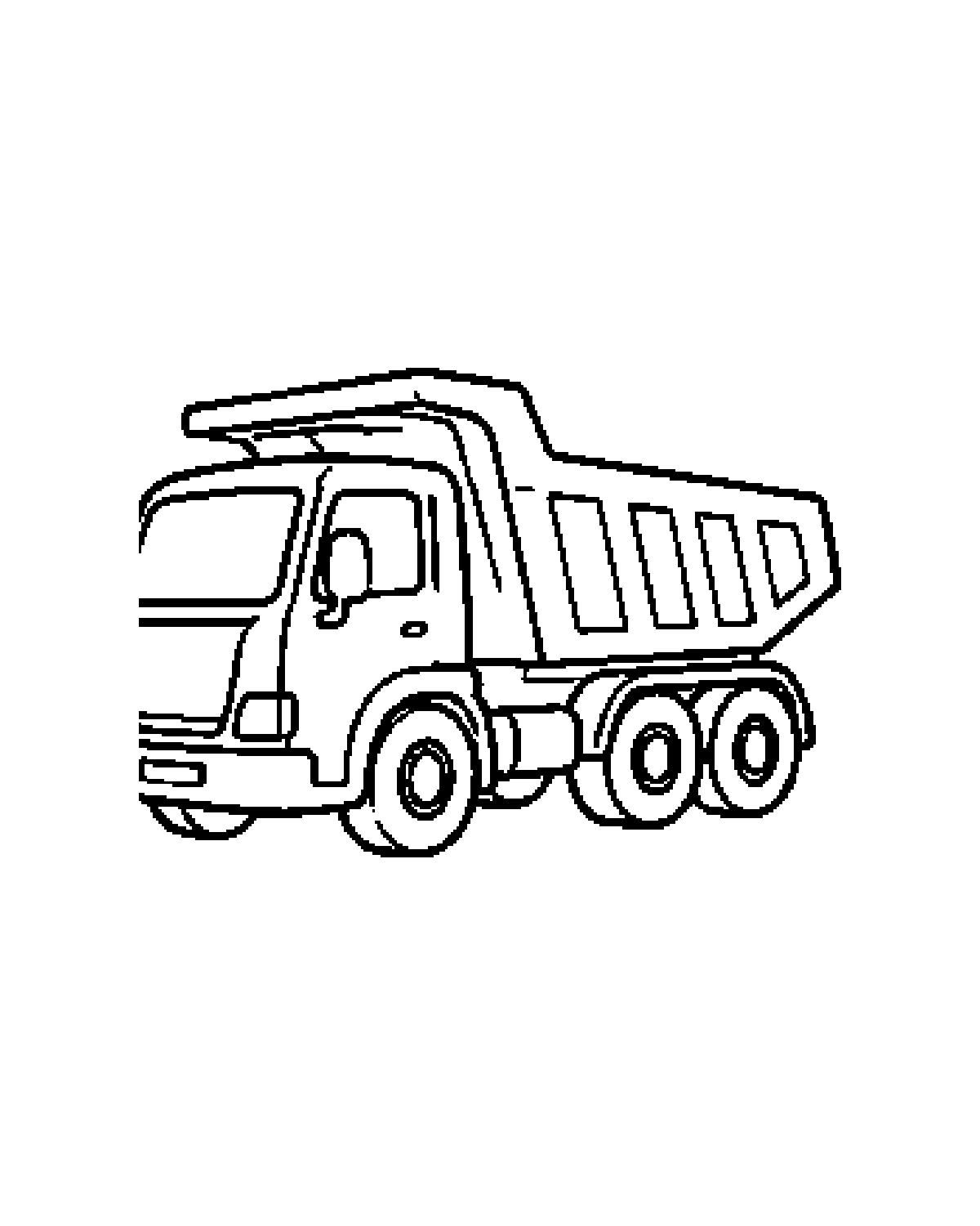 Dump Truck printable coloring picture