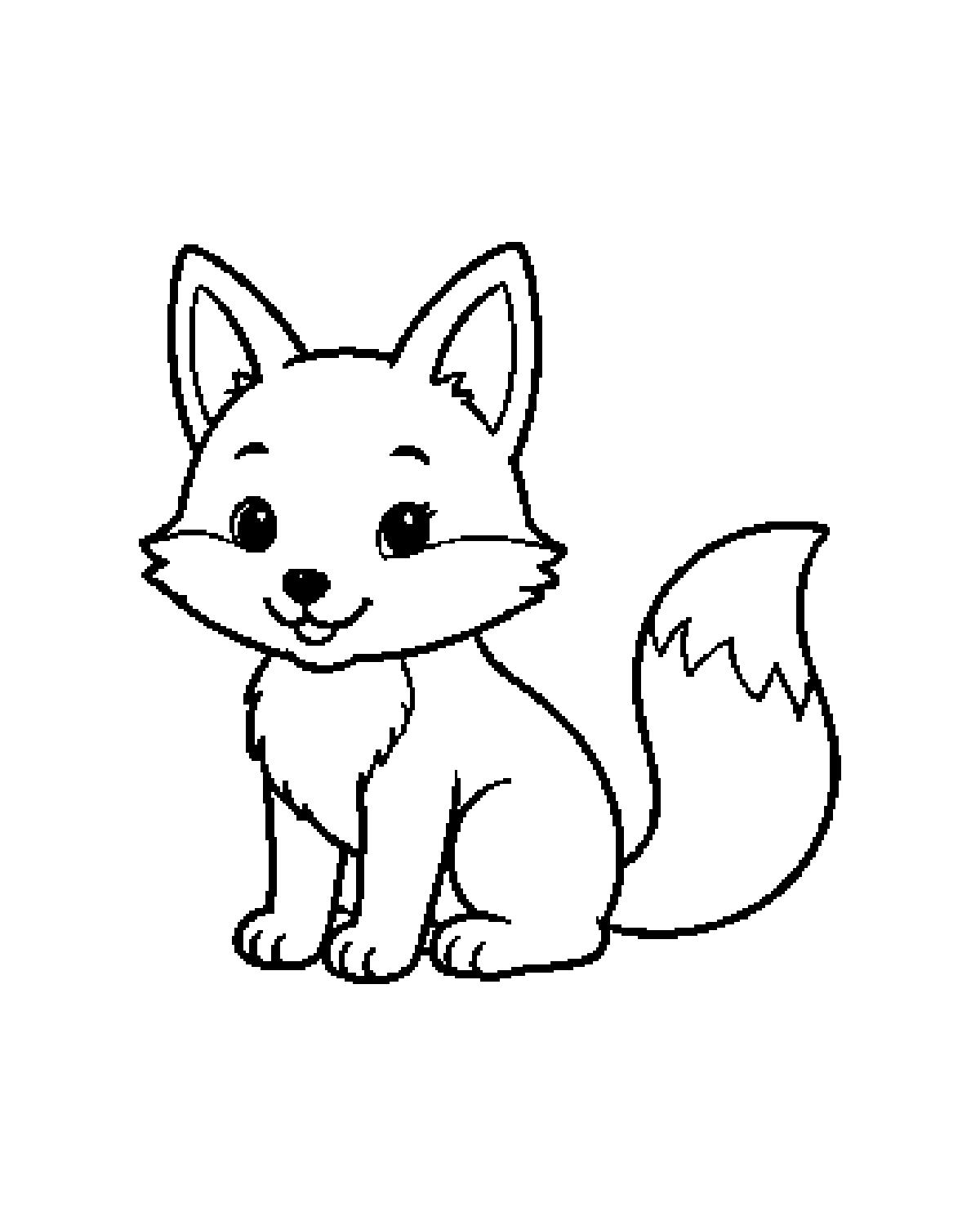 Fox printable coloring picture