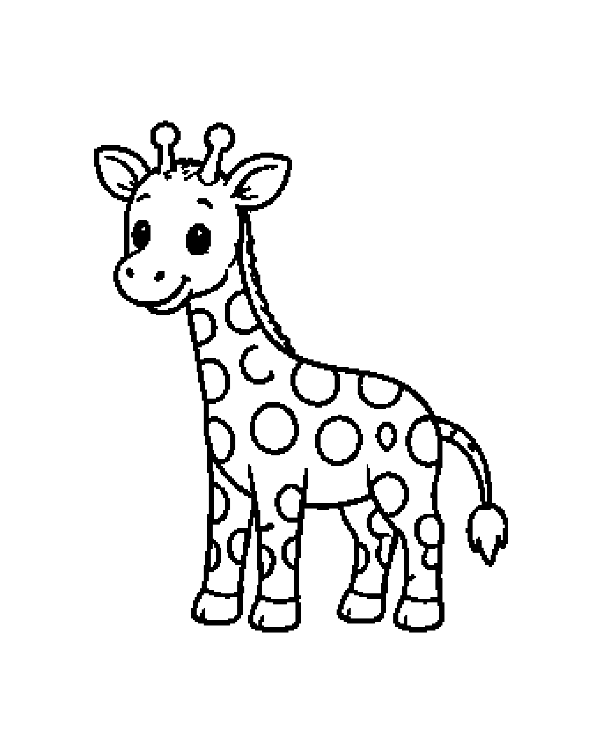 Giraffe printable coloring picture