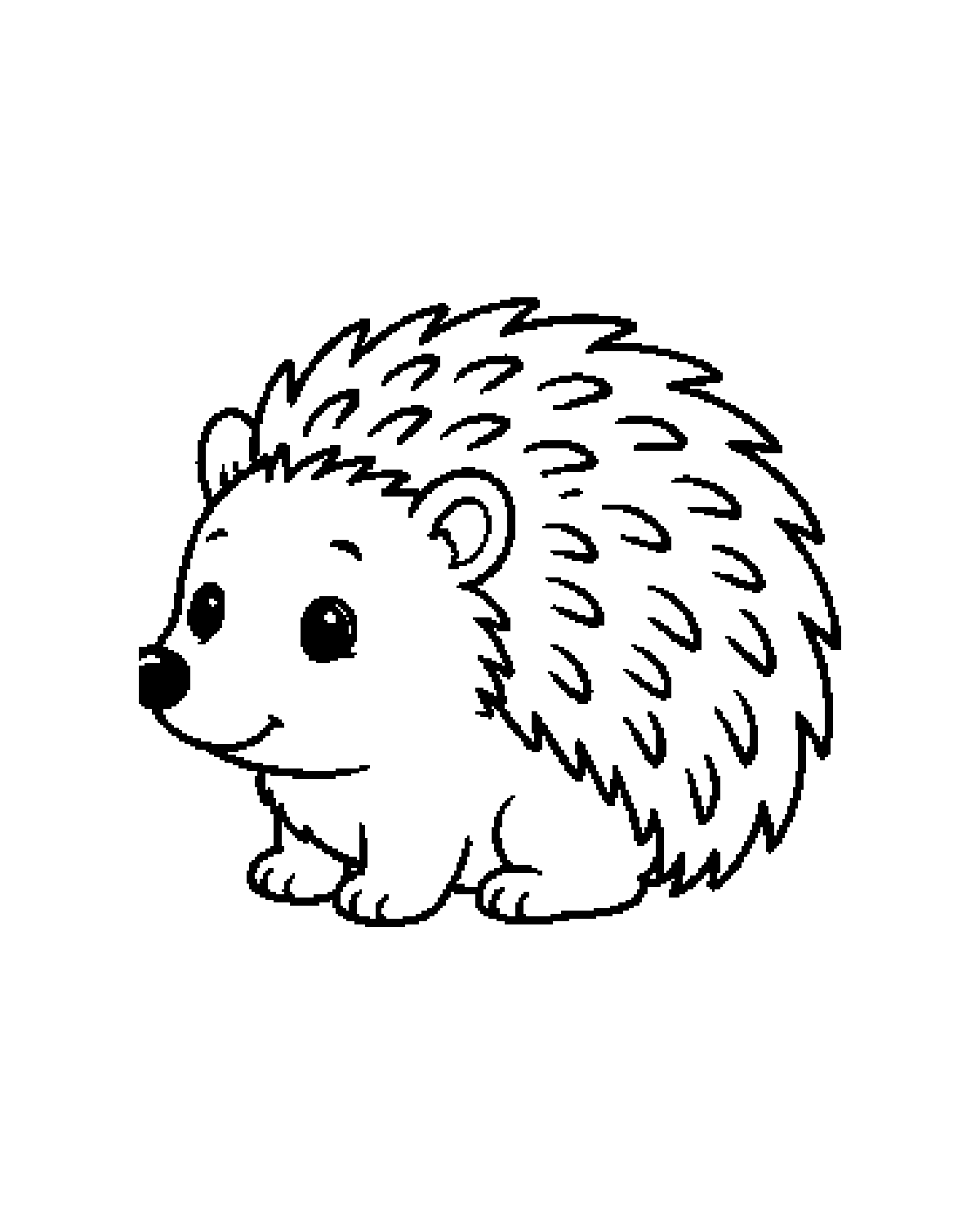 Hedgehog printable coloring picture