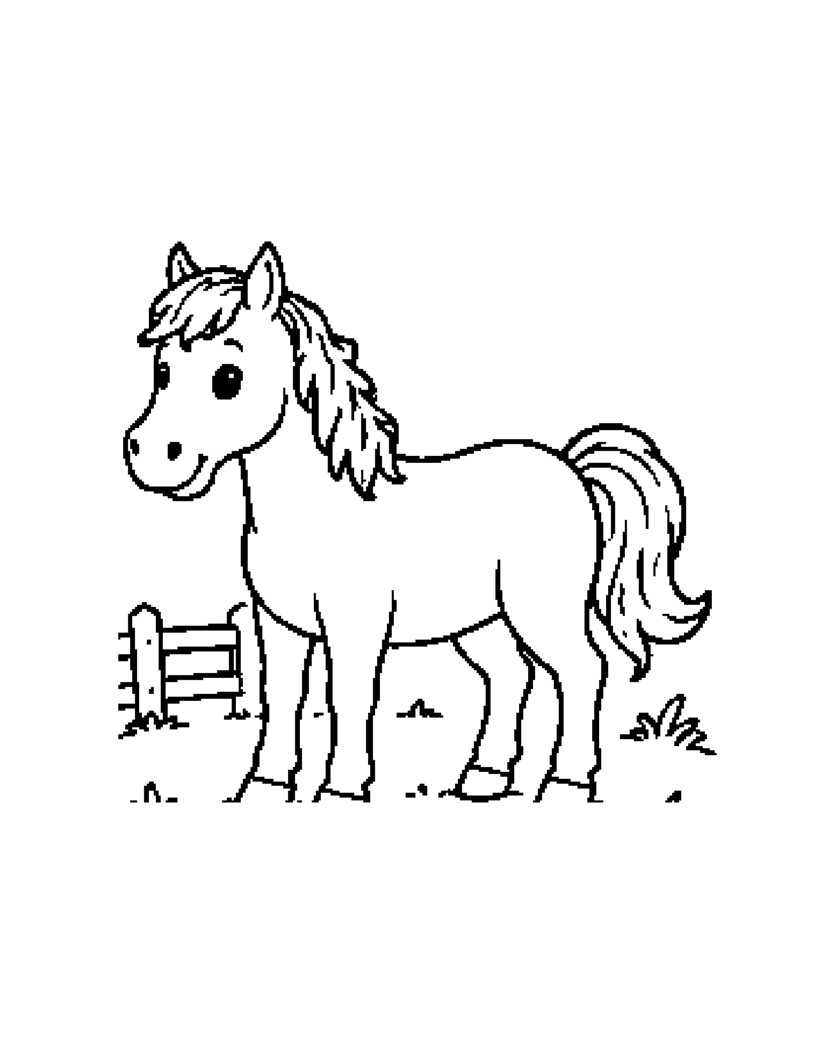 Horse printable coloring picture