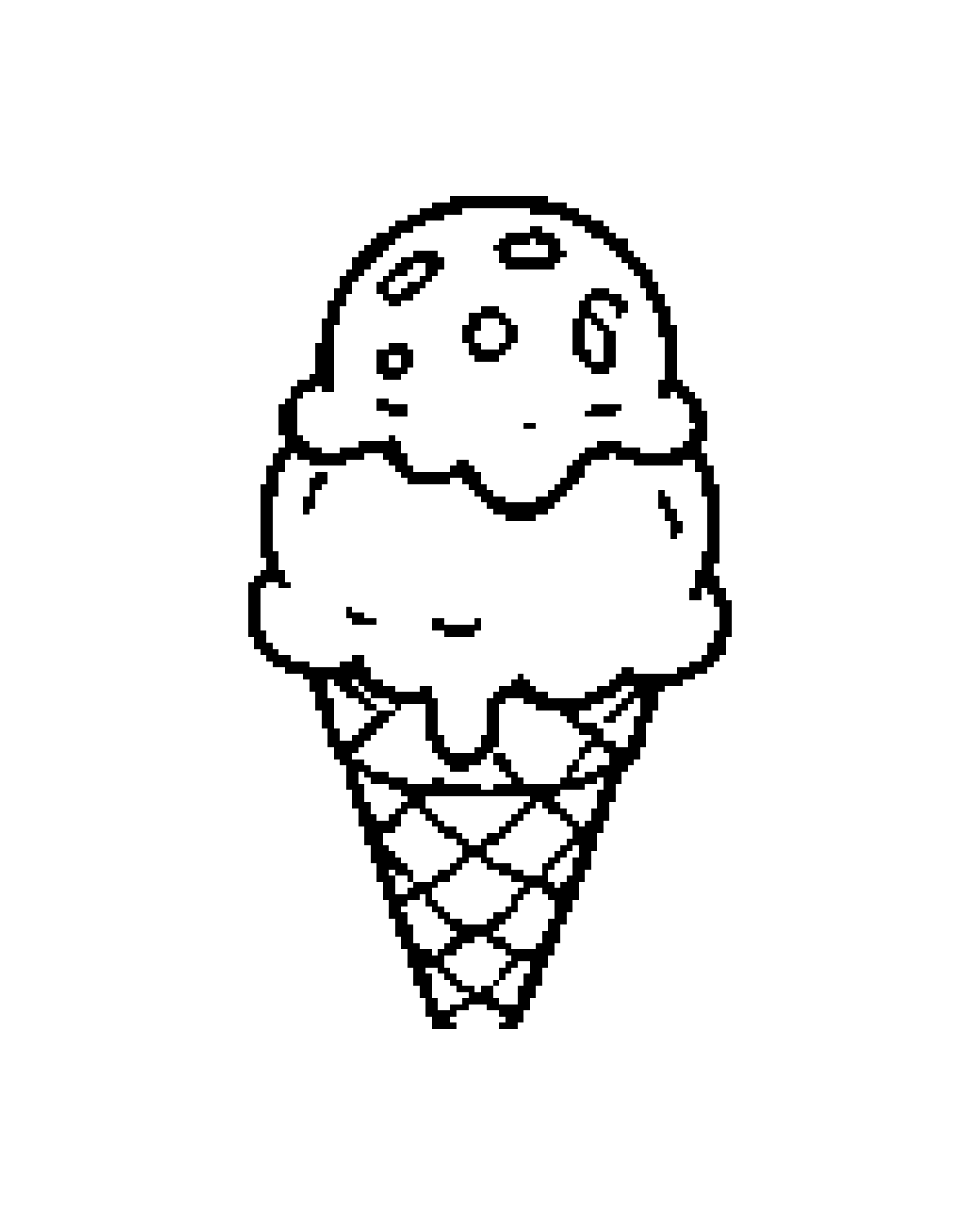 Ice Cream printable coloring picture