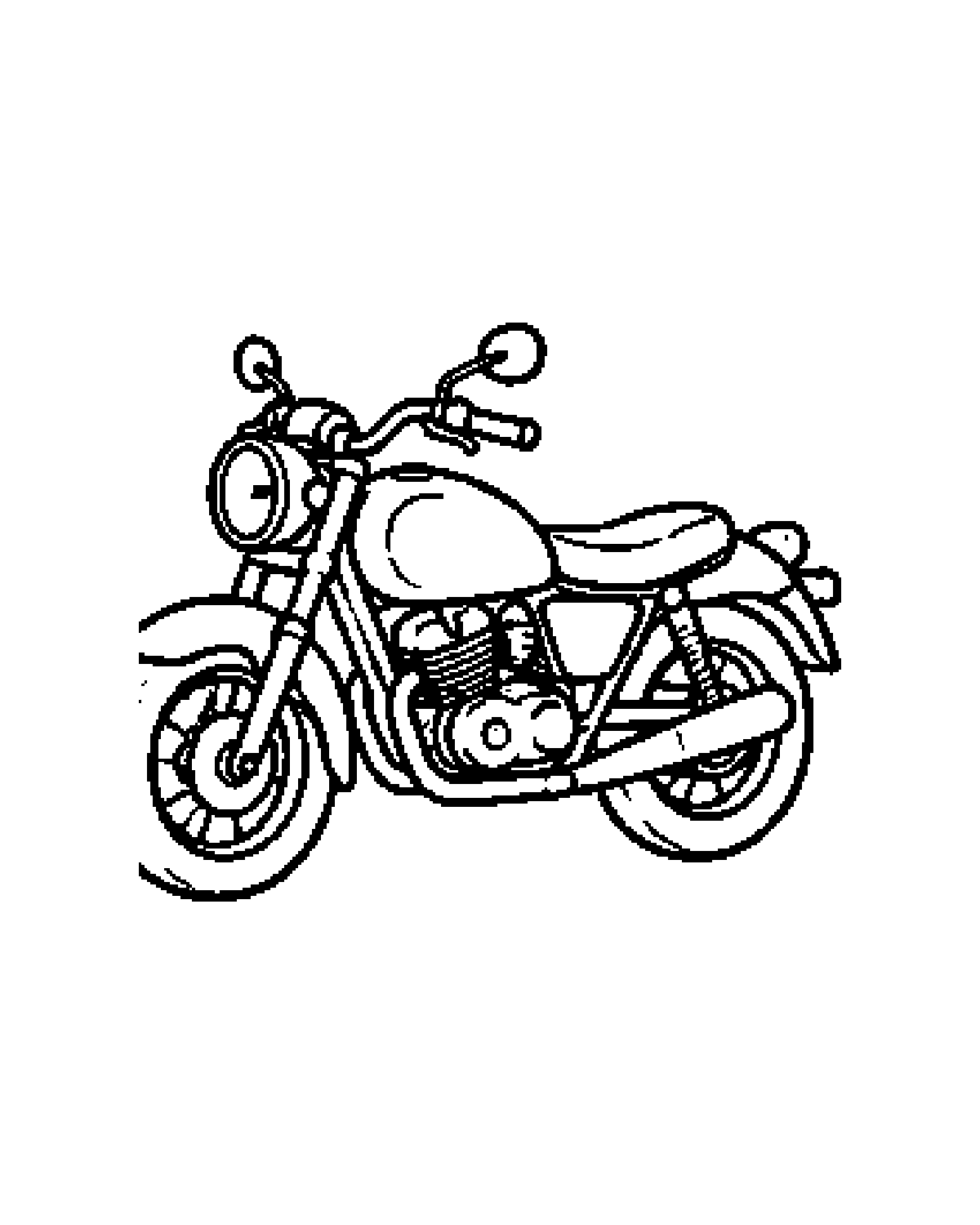Motorcycle printable coloring picture