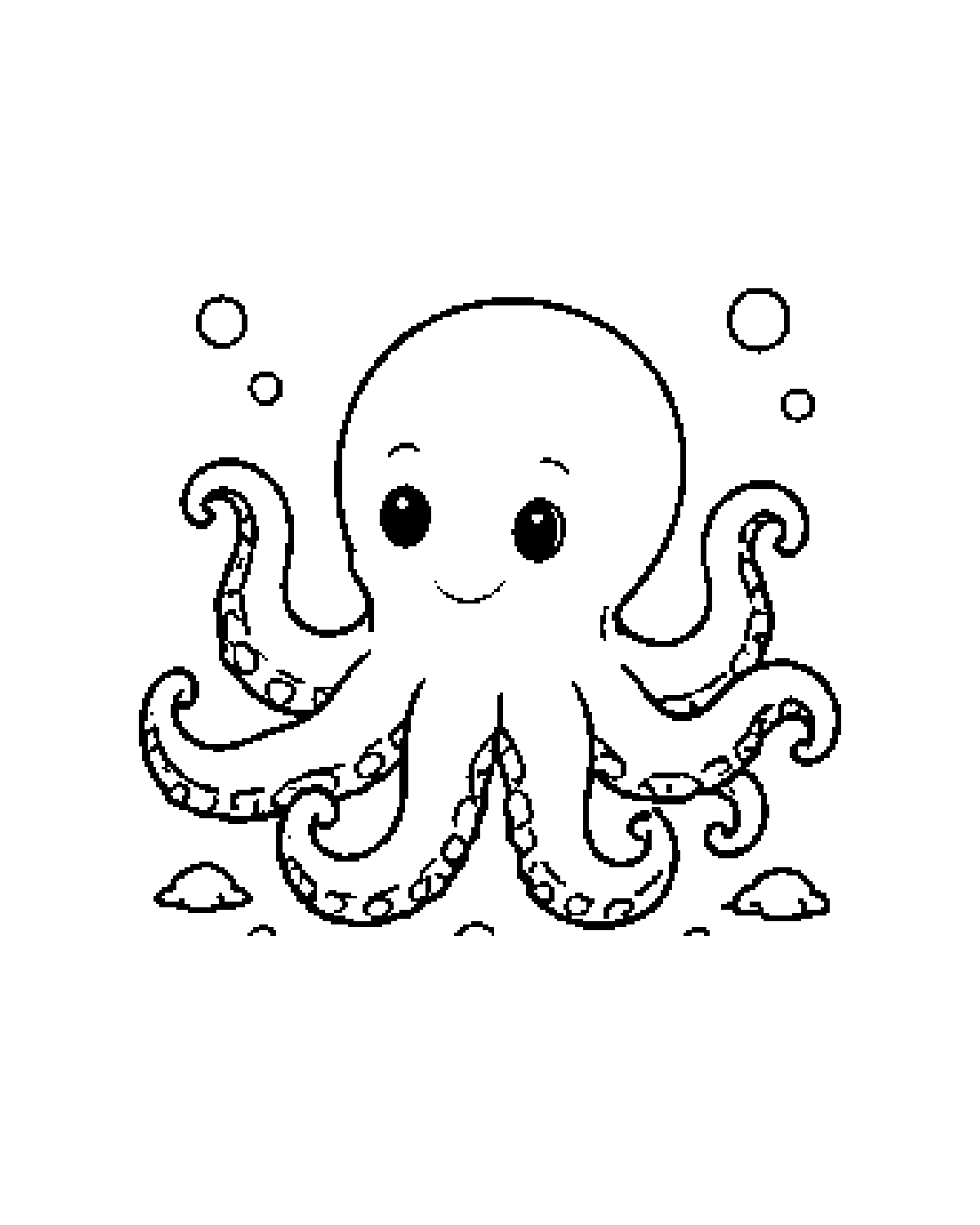 Octopus printable coloring picture