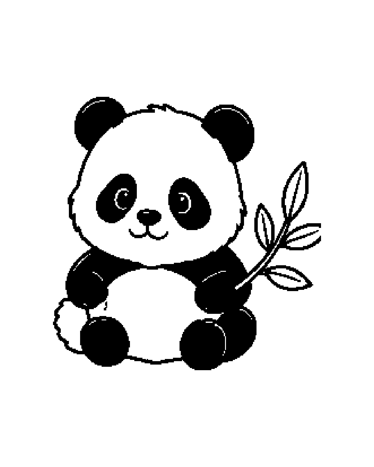 Panda printable coloring picture