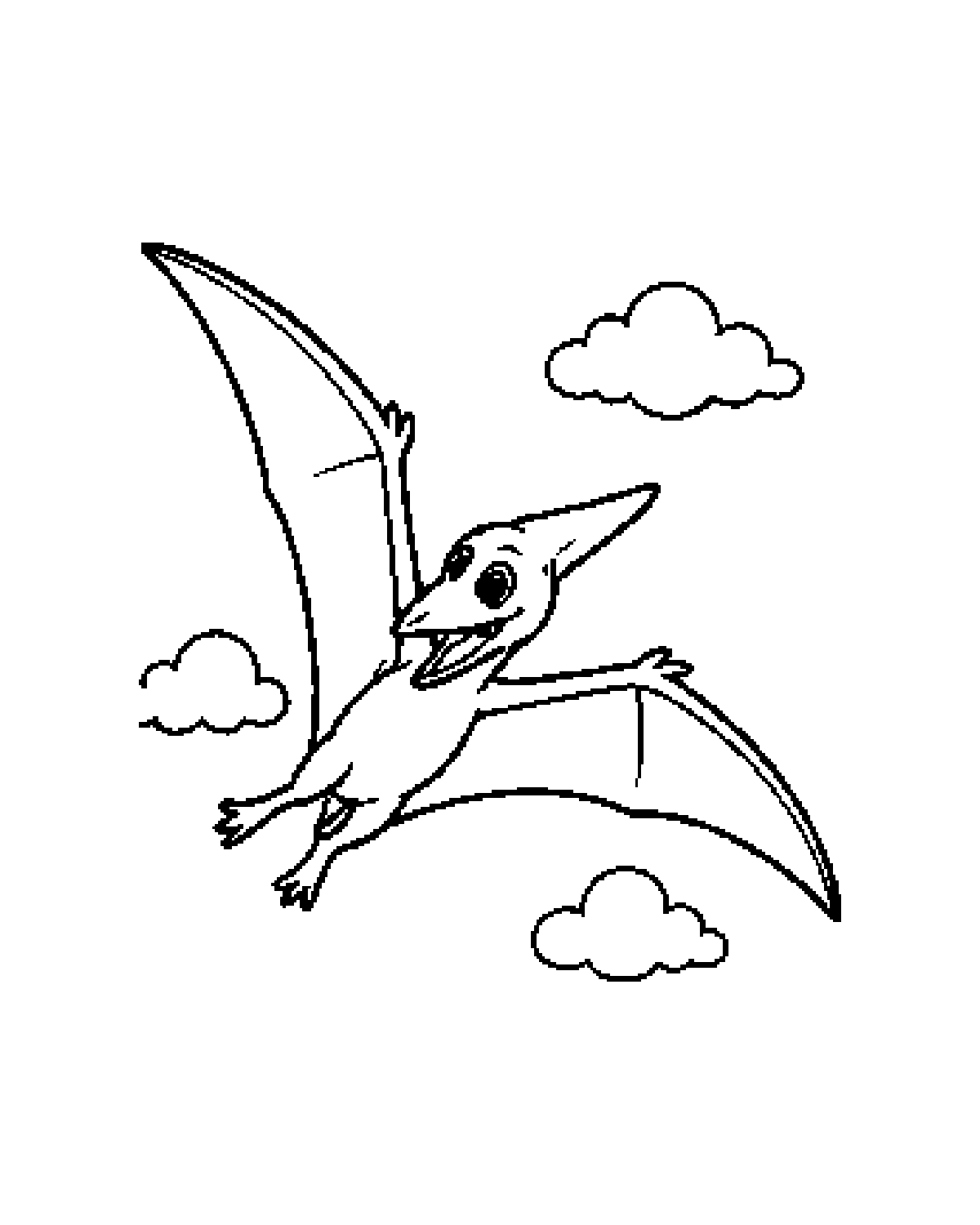 Pterodactyl printable coloring picture