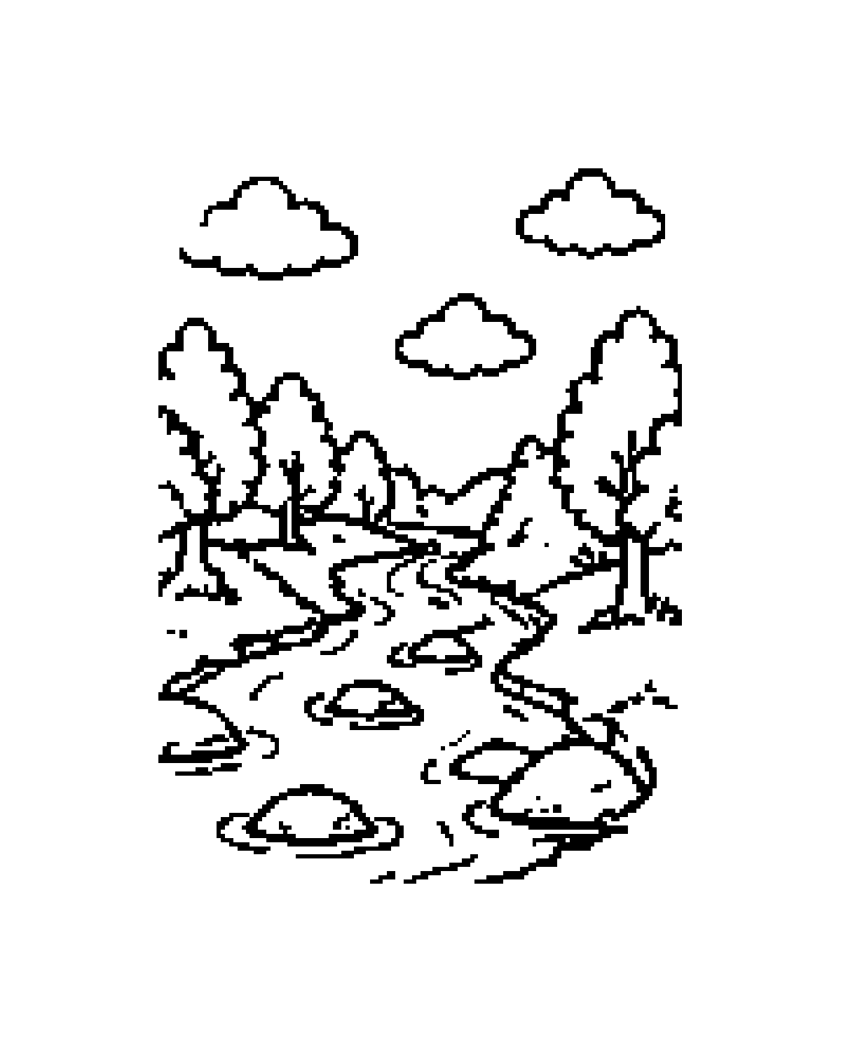 Rainbow printable coloring picture