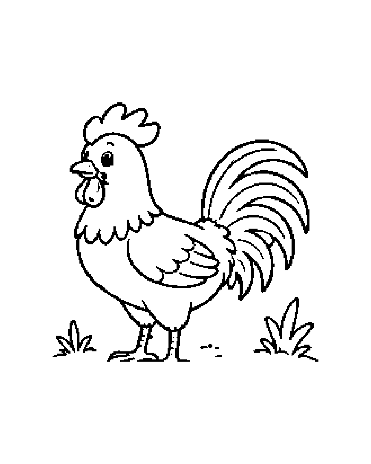 Rooster printable coloring picture