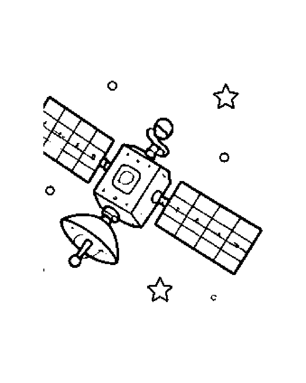 Satellite printable coloring picture