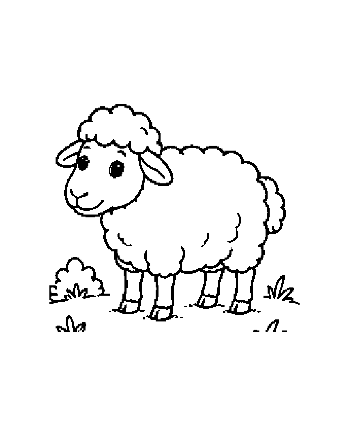 Sheep printable coloring picture