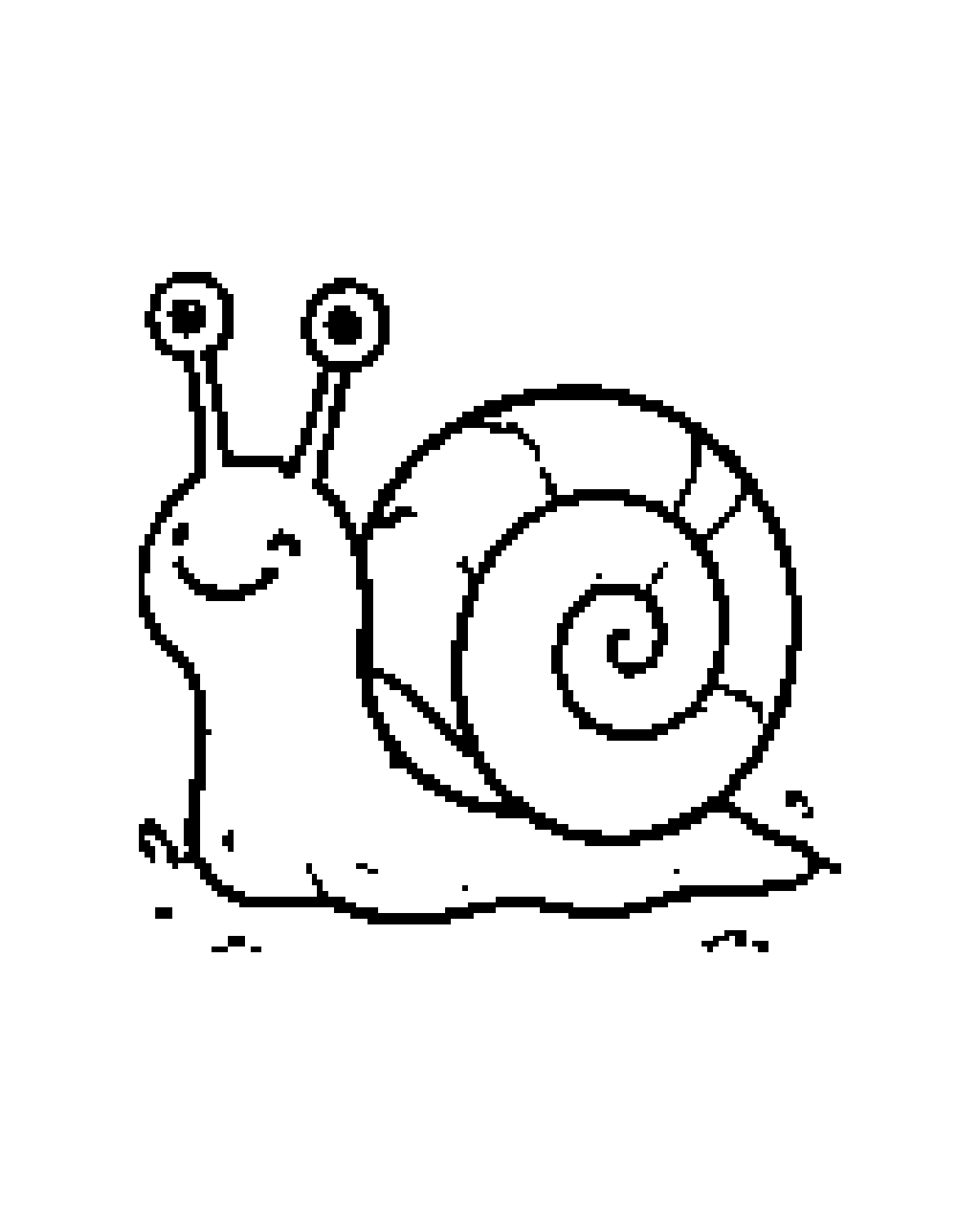 Snail printable coloring picture