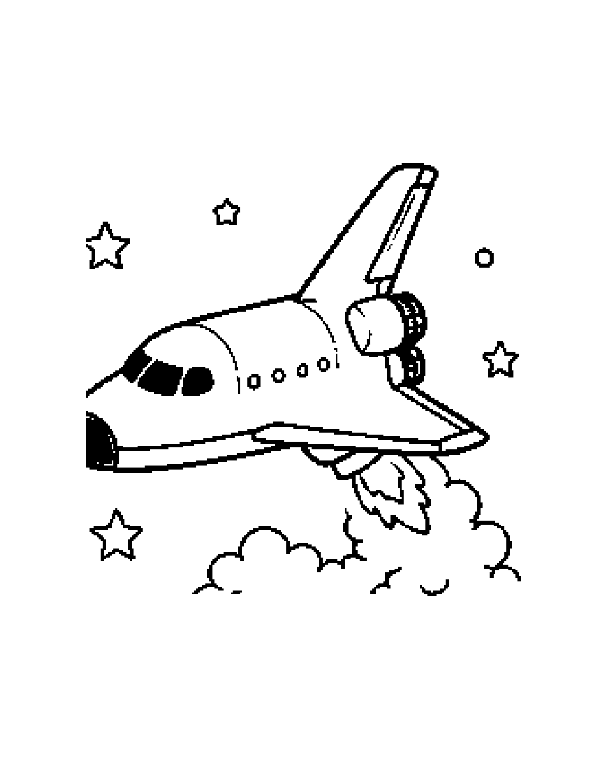 Space Shuttle printable coloring picture
