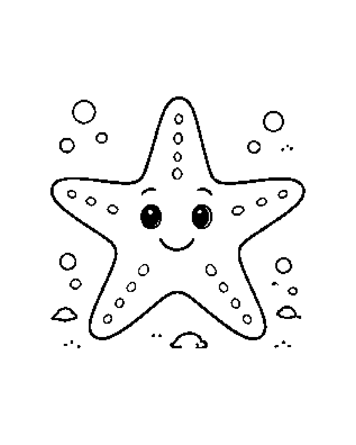 Starfish printable coloring picture