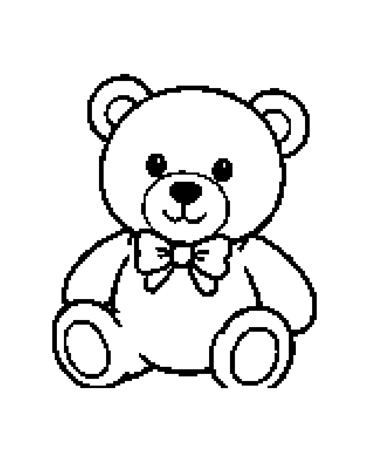 Teddy Bear printable coloring picture