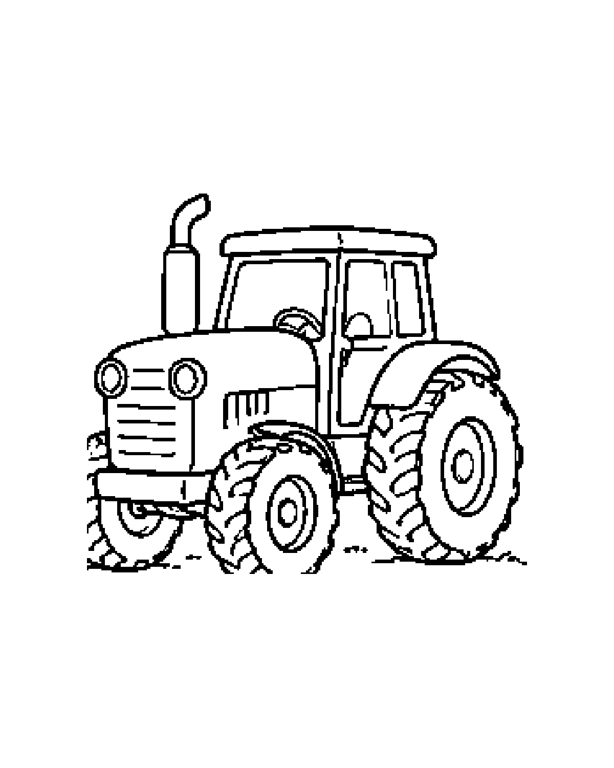 Tractor printable coloring picture