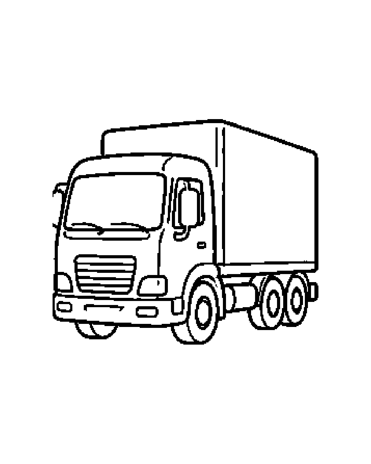 Truck printable coloring picture