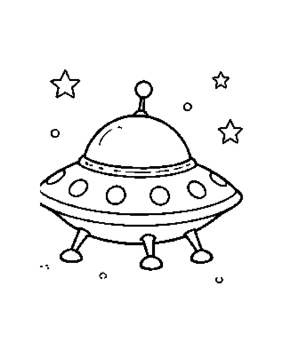 UFO printable coloring picture