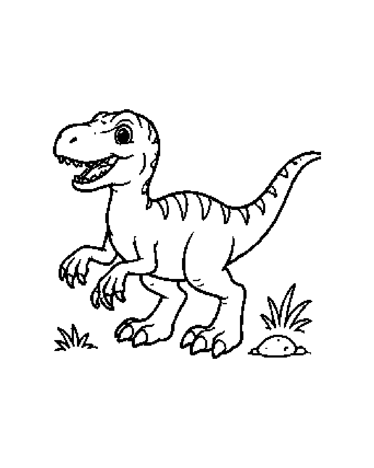 Velociraptor printable coloring picture