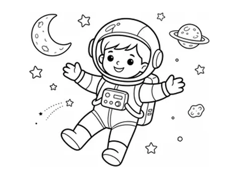 Space coloring pictures