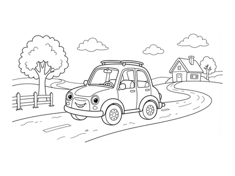 Car printable coloring picture