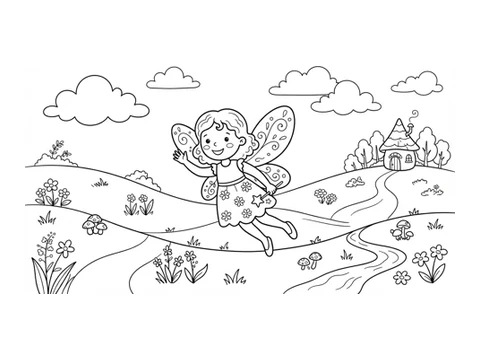 Fairy printable coloring picture