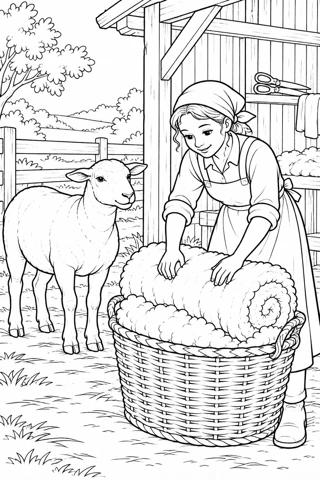 Fresh Fleece at the Shearing Shed printable coloring page