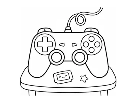 Game Controller printable coloring picture