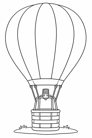 Hot Air Balloon printable coloring picture