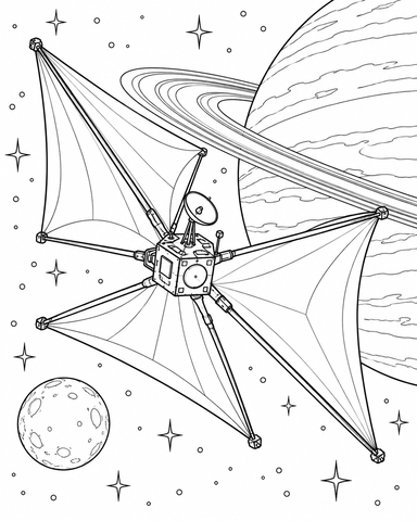 Solar Sailcraft printable coloring page