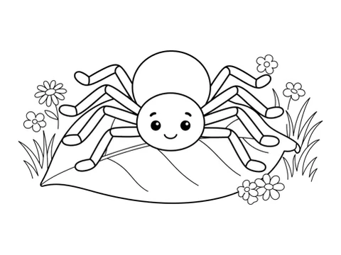 Spider printable coloring picture