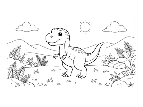 T. Rex printable coloring picture