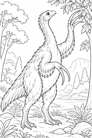 Therizinosaurus Browsing printable coloring page