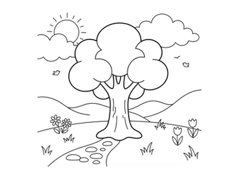 Nature coloring pictures